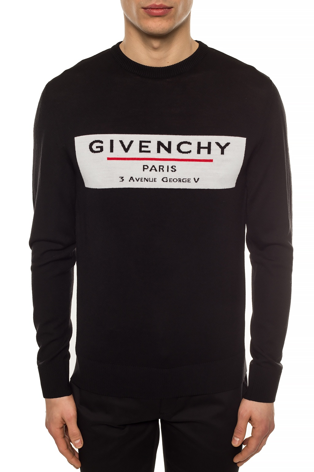 givenchy black embroidered hoodie - Logo sweater Givenchy